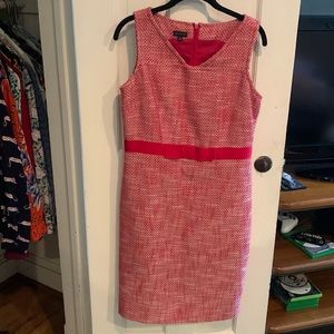 Red tweed Talbots size 6 dress